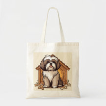 Casa de perro juguetona Shih Tzu 