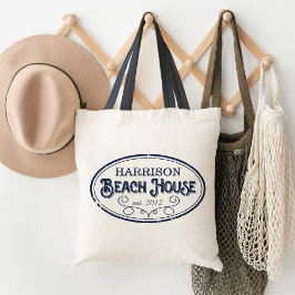 Bolso De Tela Casa de playa de época personalizada