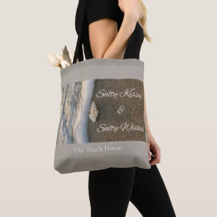 Bolso De Tela Casa de Playa Salty Kisses & Salty Wishes Costera