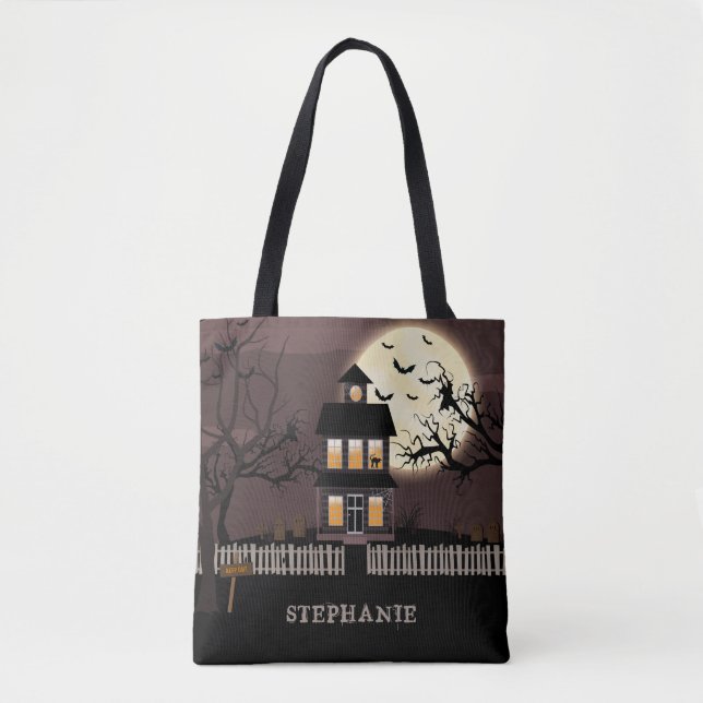 Bolso De Tela Casa embrujada (Anverso)