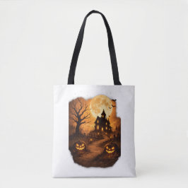 Bolso De Tela Casa Embrujada de Halloween Espeluznante