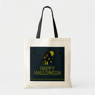 Bolso De Tela Casa Embrujada, Feliz Halloween