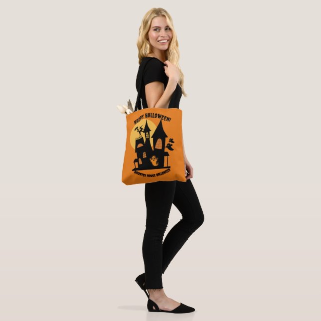 Bolso De Tela Casa Embrujada Halloween  (Puesto)