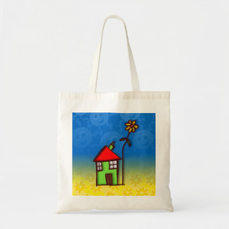 Bolso De Tela Casa Graciosa En Colores Puros