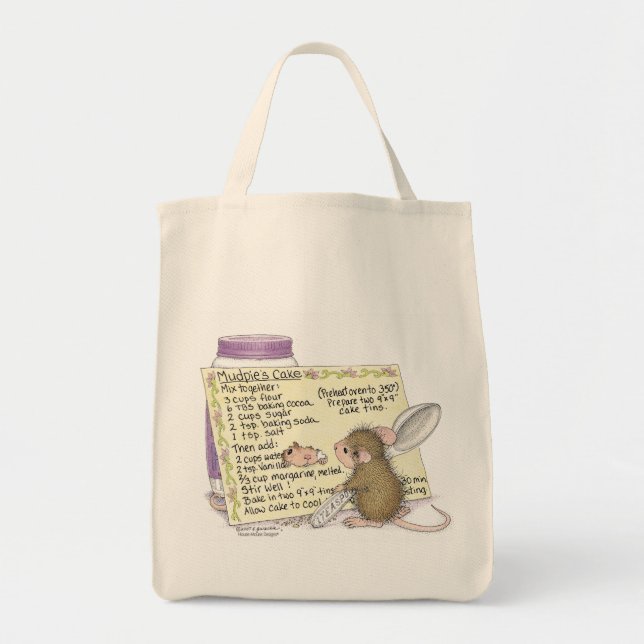 Bolso De Tela Casa-Ratón Designs® - tote del ultramarinos (Frente)