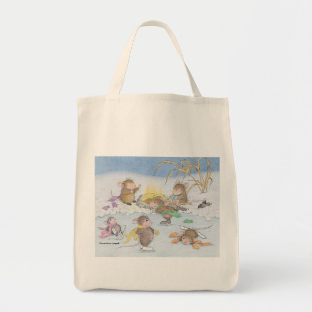 Bolso De Tela Casa-Ratón Designs® - tote del ultramarinos (Frente)