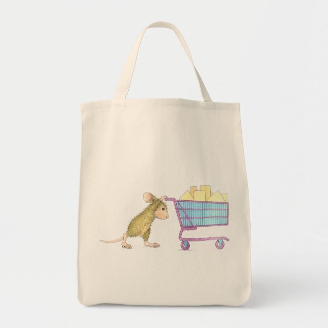 Bolso De Tela Casa-Ratón Designs® - tote del ultramarinos (Frente)