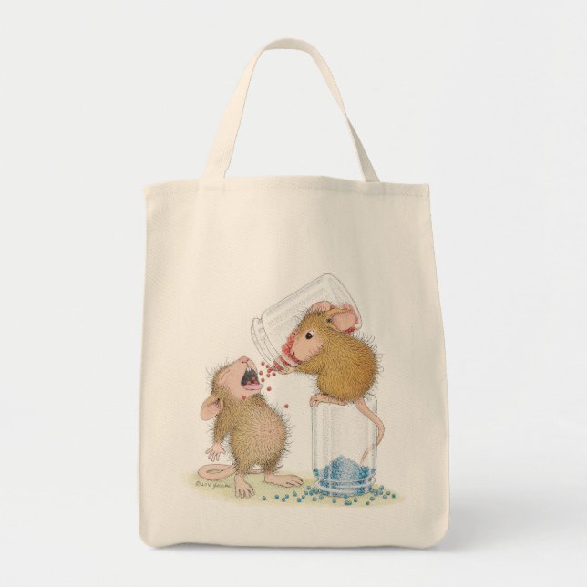 Bolso De Tela Casa-Ratón Designs® - tote del ultramarinos (Frente)