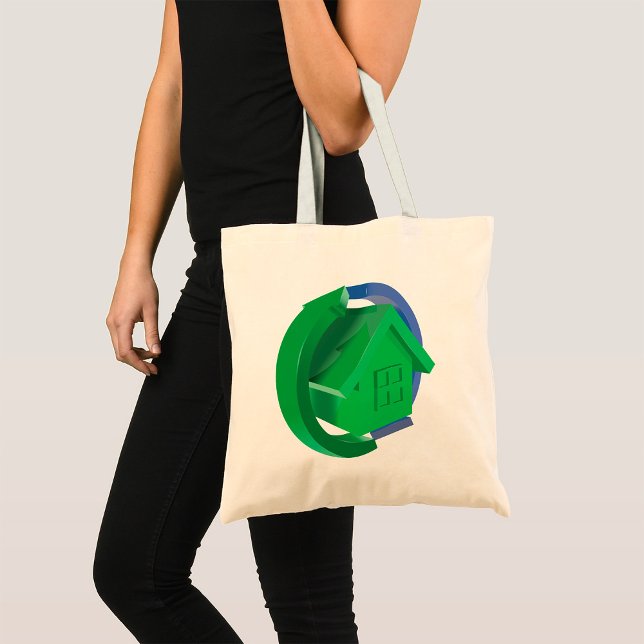 Bolso De Tela Casa Verde Y Flechas (Subido por el creador)