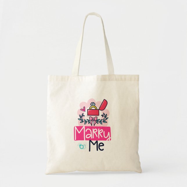 Bolso De Tela Casar conmigo (Frente)