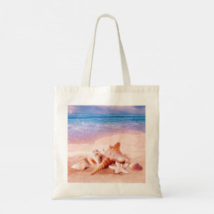 Bolso De Tela Casas de mar en la playa del mar