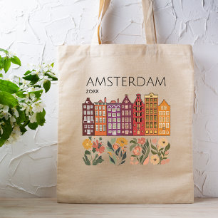 Bolso De Tela Casas del Canal Floral de Ámsterdam