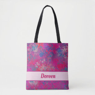Bolso De Tela Cascada de color rosa y azul moderno