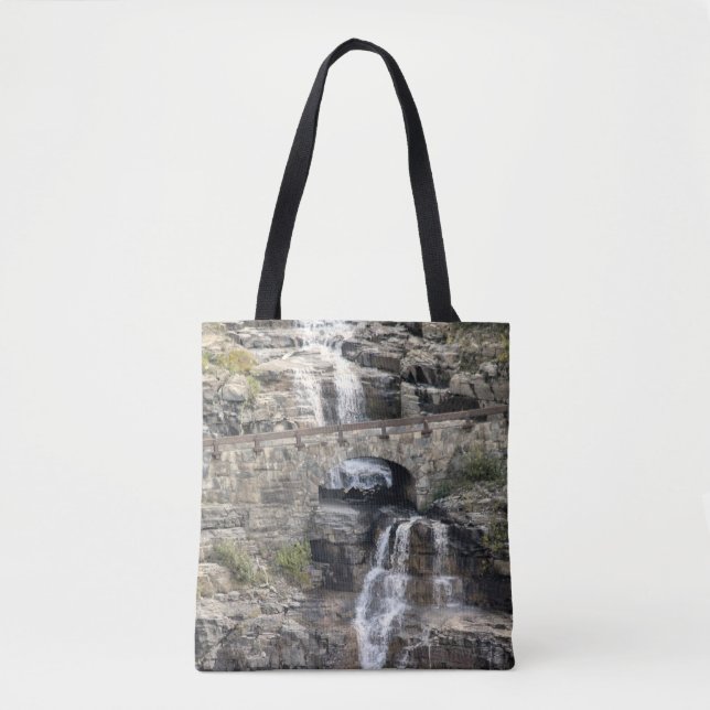 Bolso De Tela Cascada en el Parque Nacional Glacier (Anverso)
