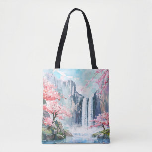 Bolso De Tela Cascada en primavera