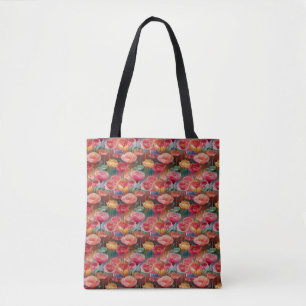 Bolso De Tela Cascada floral caprichosa