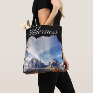 Bolso De Tela Cascada moderna con vistas al lago