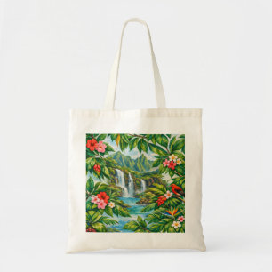 Bolso De Tela Cascada Tropical de Kauai