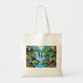 Bolso De Tela Cascada tropical de selva tropical