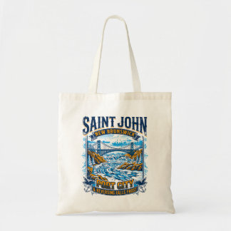 Bolso De Tela Cascadas Saint John New Brunswick Ciudad Puerto He