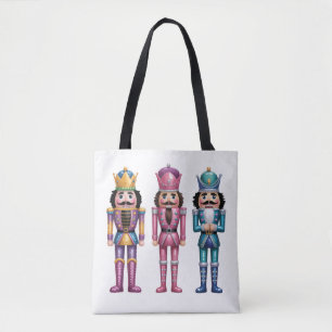 Bolso De Tela Cascanueces con lentejuelas Navidad Familia Preppy