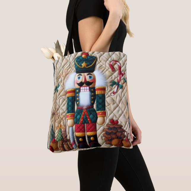 Bolso De Tela Cascanueces de Navidad acolchado (Detalle)