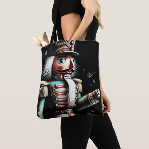 Bolso De Tela Cascanueces de Navidad Ilustrado con Tiza