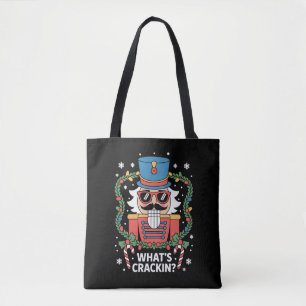 Bolso De Tela Cascanueces de Navidad Qué pasa Navidad divertida 