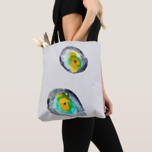 Bolso De Tela cáscaras de ostión abstractas de acuarela