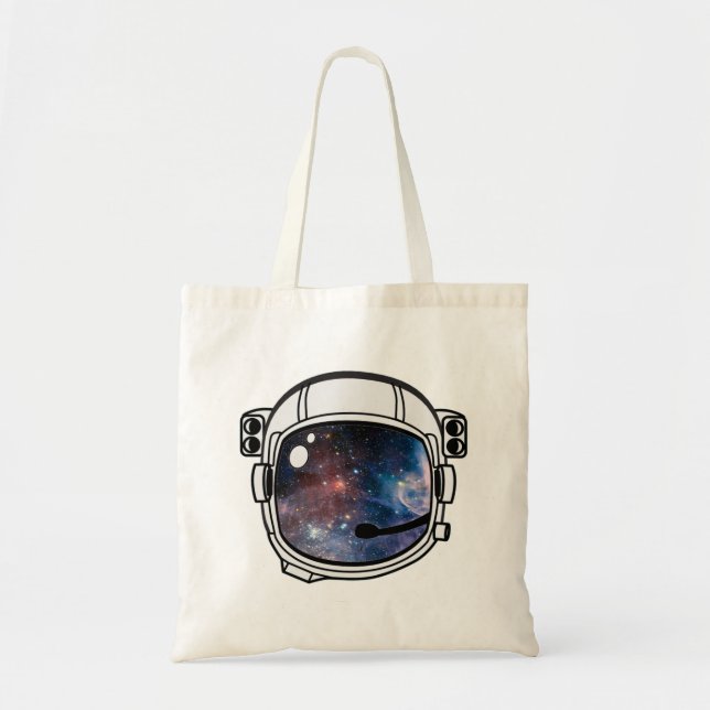 Bolso De Tela Casco astronauta espacial (Frente)