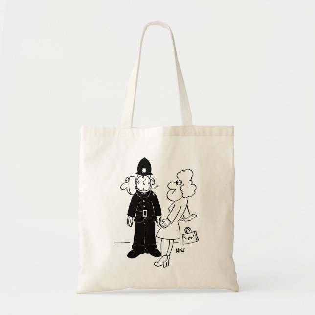 Bolso De Tela Casco del reloj de cuco del policía (Frente)
