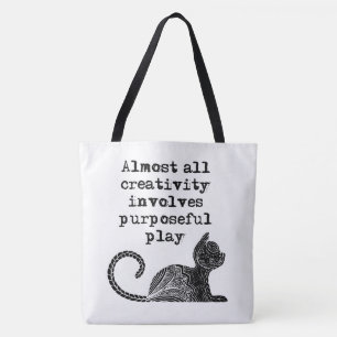 Bolso De Tela Casi toda la creatividad implica juego intencional