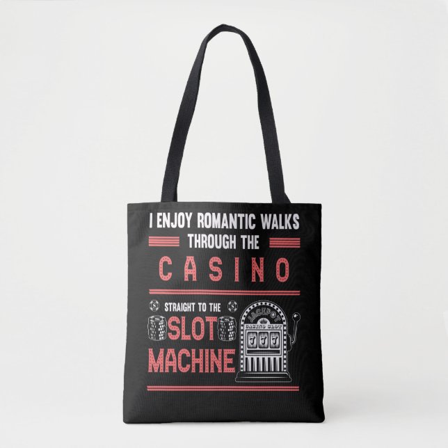 Bolso De Tela Casino Lover Lucky Gambling Slot Machine (Anverso)