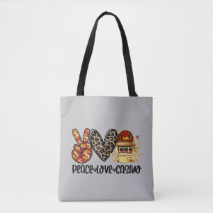 Bolso De Tela Casino Peace Love en Grey