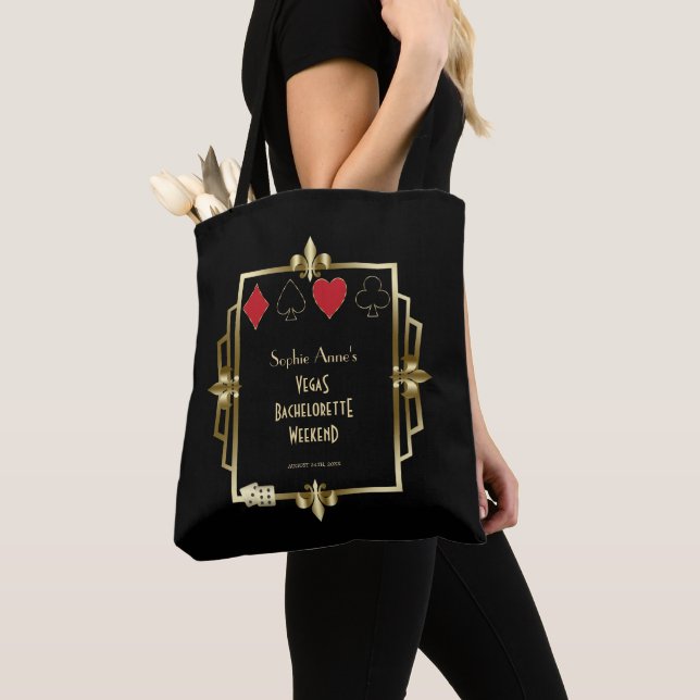 Bolso De Tela Casino Vegas Gran Gatsby Bachelorette Weekend (Detalle)
