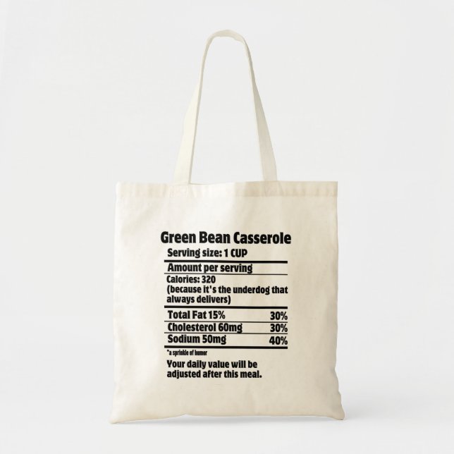 Bolso De Tela Casserole verde de Bean (Frente)