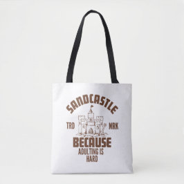 Bolso De Tela Castillo de arena porque ser adulto es difícil