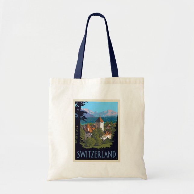 Bolso De Tela Castillo de Chillon | Suiza (Frente)