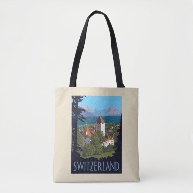 Bolso De Tela Castillo de Chillon | Suiza (Anverso)