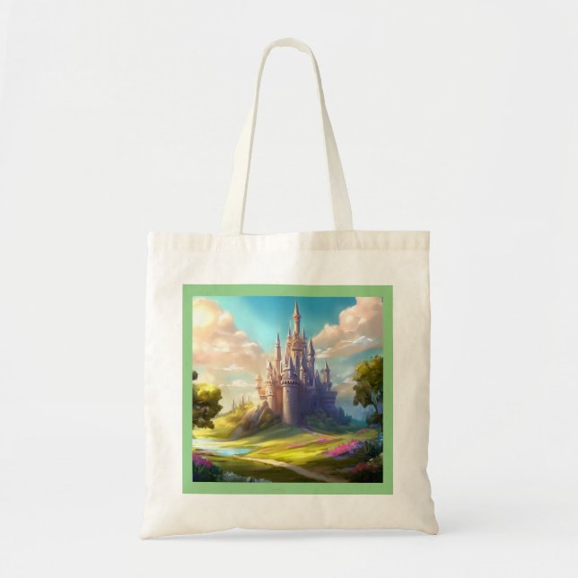 Bolso De Tela Castillo de Fantasy Happy Landscape 2 (Frente)