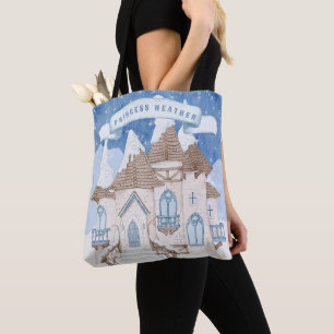Bolso De Tela Castillo de invierno con nieve