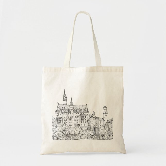 Bolso De Tela Castillo de Neuschwanstein Alemania (Frente)
