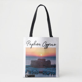 Bolso De Tela Castillo de Paphos Sunset y Firma