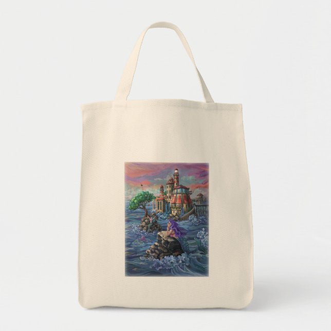 Bolso De Tela Castillo de Sirena (Frente)