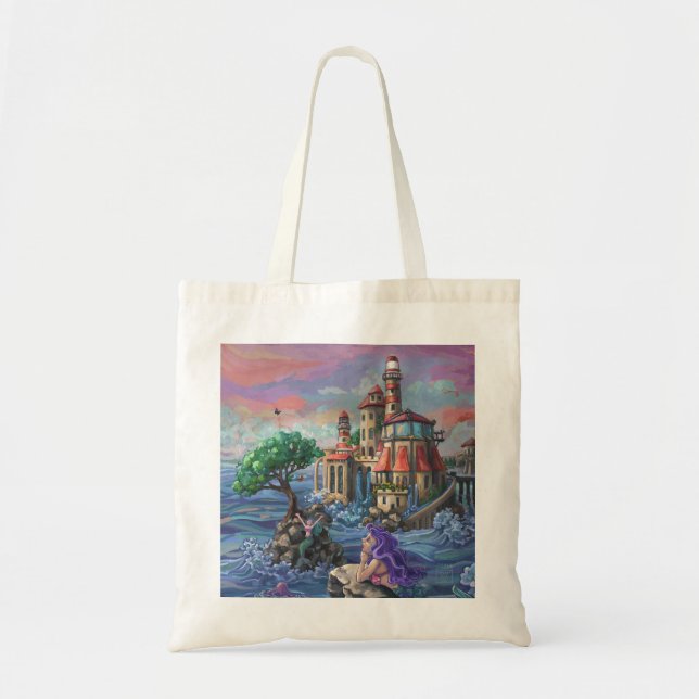 Bolso De Tela Castillo de Sirena (Frente)