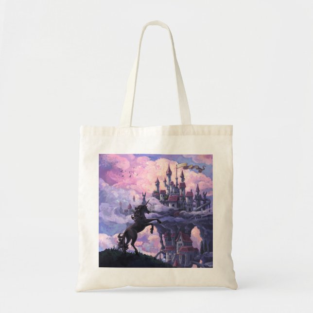 Bolso De Tela Castillo de Unicornio (Frente)