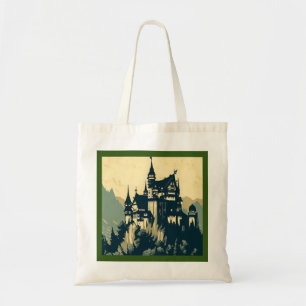 Bolso De Tela Castillo medieval de Fantasy - Woodcut 1