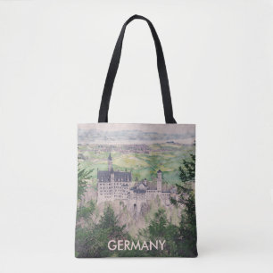 Bolso De Tela Castillo Retro Neuschwanstein en Alemania