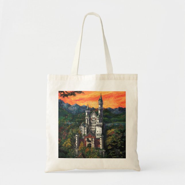 Bolso De Tela Castillo Schloss Neuschwanstein (Frente)