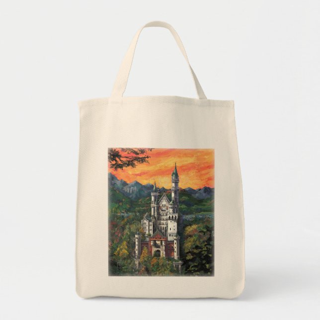Bolso De Tela Castillo Schloss Neuschwanstein (Frente)